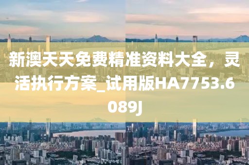 新澳天天免費精準資料大全，靈活執行方案_試用版HA7753.6089J
