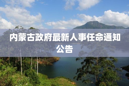 內蒙古政府最新人事任命通知公告