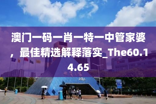 澳門一碼一肖一特一中管家婆，最佳精選解釋落實_The60.14.65