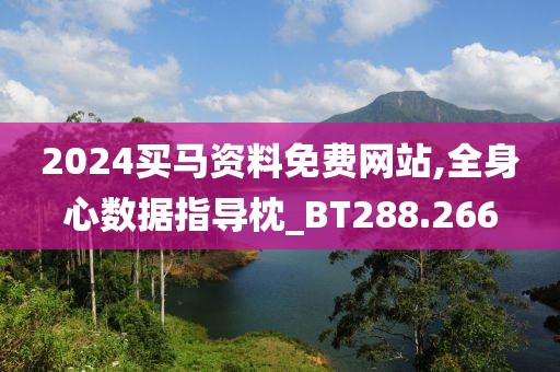 2024買馬資料免費網站,全身心數據指導枕_BT288.266