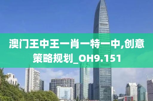 澳門王中王一肖一特一中,創意策略規劃_OH9.151