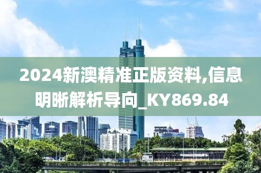 2024新澳精準正版資料,信息明晰解析導向_KY869.84