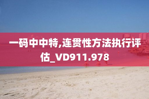 一碼中中特,連貫性方法執行評估_VD911.978