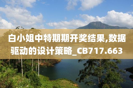 白小姐中特期期開獎結果,數據驅動的設計策略_CB717.663