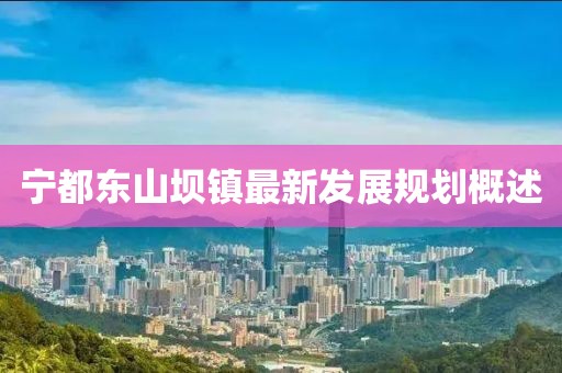 寧都東山壩鎮最新發展規劃概述