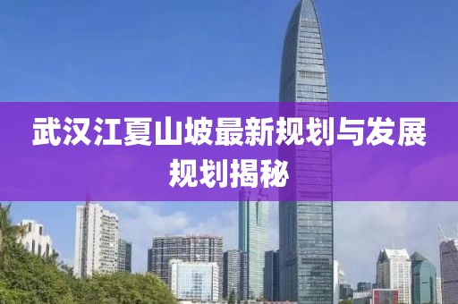 武漢江夏山坡最新規劃與發展規劃揭秘