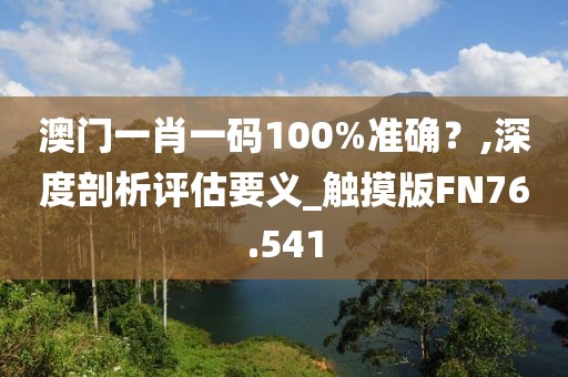 澳門一肖一碼100%準確？,深度剖析評估要義_觸摸版FN76.541