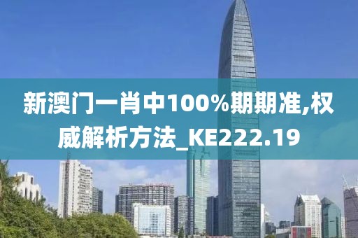 新澳門一肖中100%期期準,權威解析方法_KE222.19