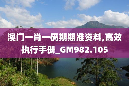澳門一肖一碼期期準資料,高效執行手冊_GM982.105
