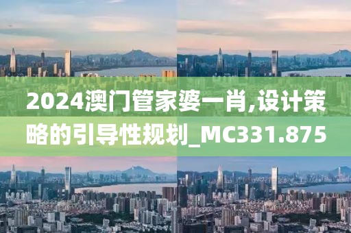 2024澳門管家婆一肖,設計策略的引導性規劃_MC331.875