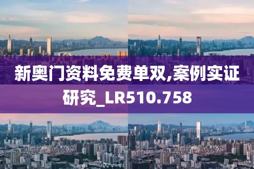 新奧門資料免費單雙,案例實證研究_LR510.758
