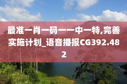 最準一肖一碼一一中一特,完善實施計劃_語音播報CG392.482