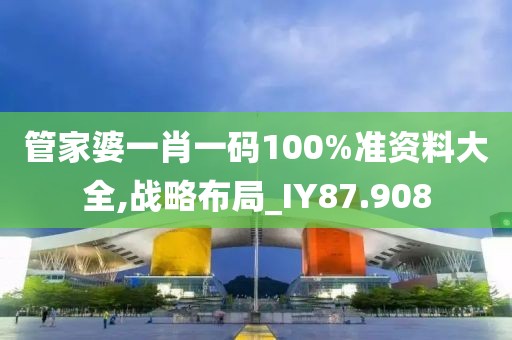 管家婆一肖一碼100%準資料大全,戰略布局_IY87.908
