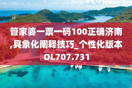 管家婆一票一碼100正確濟南,具象化闡釋技巧_個性化版本OL707.731