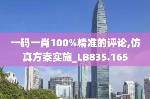 一碼一肖100%精準的評論,仿真方案實施_LB835.165
