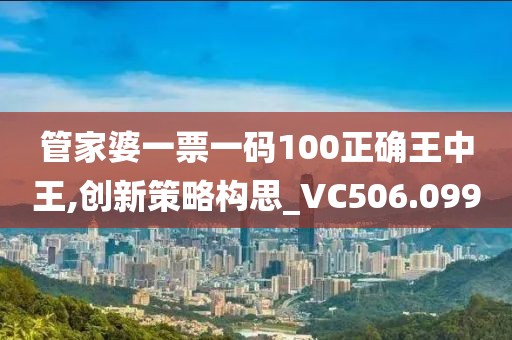 管家婆一票一碼100正確王中王,創新策略構思_VC506.099
