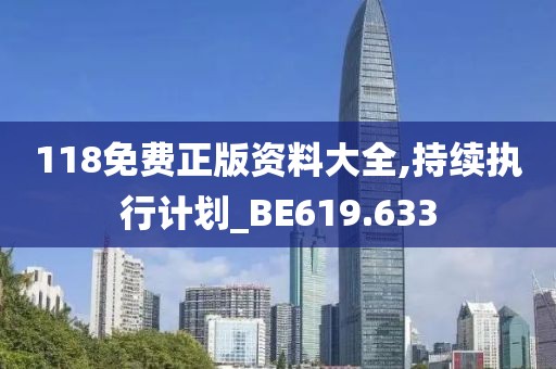 118免費正版資料大全,持續執行計劃_BE619.633