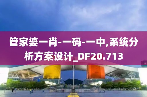 管家婆一肖-一碼-一中,系統分析方案設計_DF20.713