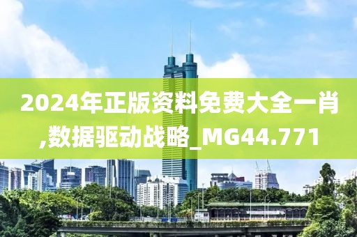 2024年正版資料免費大全一肖,數據驅動戰略_MG44.771