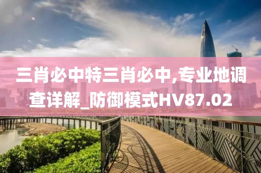 三肖必中特三肖必中,專業地調查詳解_防御模式HV87.02