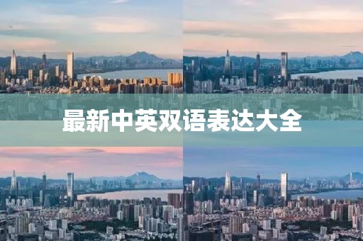 最新中英雙語表達大全