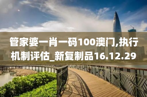管家婆一肖一碼100澳門,執行機制評估_新復制品16.12.29