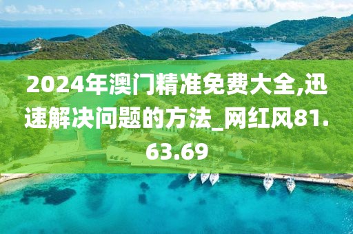 2024年澳門精準免費大全,迅速解決問題的方法_網紅風81.63.69