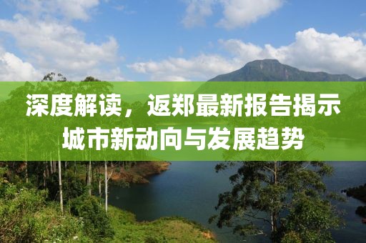 深度解讀，返鄭最新報告揭示城市新動向與發展趨勢