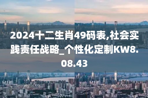 2024十二生肖49碼表,社會實踐責任戰略_個性化定制KW8.08.43