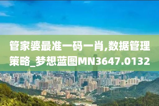 管家婆最準一碼一肖,數據管理策略_夢想藍圖MN3647.0132
