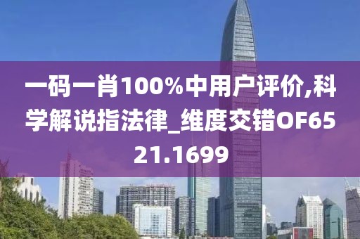 一碼一肖100%中用戶評價,科學解說指法律_維度交錯OF6521.1699