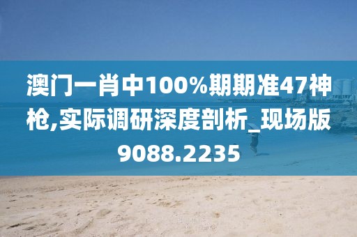 澳門一肖中100%期期準47神槍,實際調研深度剖析_現場版9088.2235