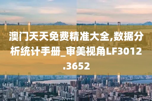 澳門天天免費精準大全,數據分析統計手冊_審美視角LF3012.3652