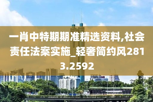 一肖中特期期準精選資料,社會責任法案實施_輕奢簡約風2813.2592