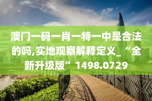 澳門一碼一肖一特一中是合法的嗎,實地觀察解釋定義_“全新升級版”1498.0729
