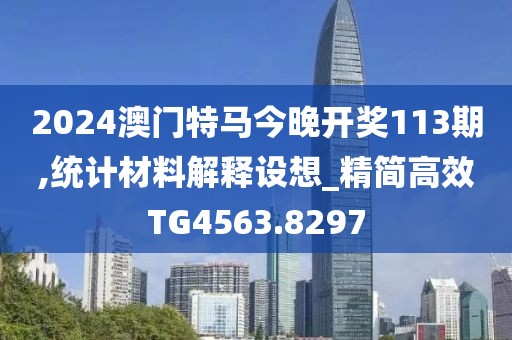 2024澳門特馬今晚開獎113期,統計材料解釋設想_精簡高效TG4563.8297