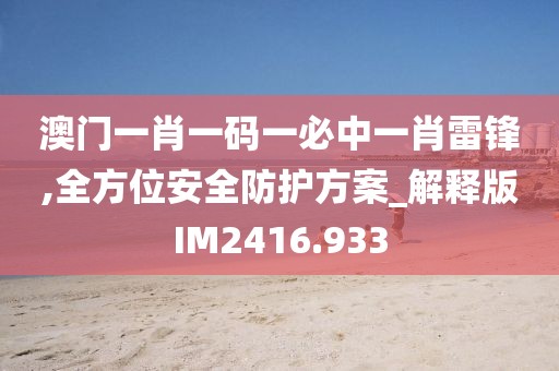 澳門一肖一碼一必中一肖雷鋒,全方位安全防護方案_解釋版IM2416.933
