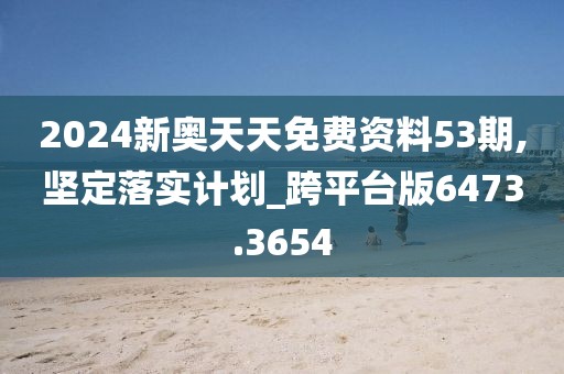2024新奧天天免費資料53期,堅定落實計劃_跨平臺版6473.3654