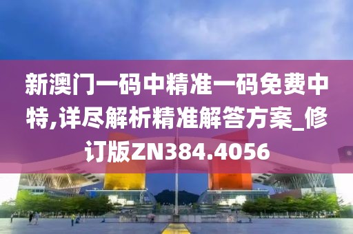 新澳門一碼中精準一碼免費中特,詳盡解析精準解答方案_修訂版ZN384.4056