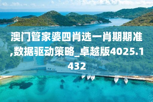 澳門管家婆四肖選一肖期期準,數據驅動策略_卓越版4025.1432