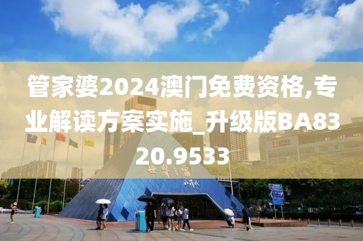 管家婆2024澳門免費資格,專業解讀方案實施_升級版BA8320.9533
