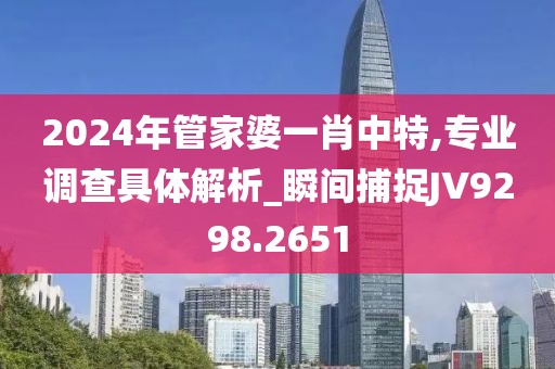 2024年管家婆一肖中特,專業調查具體解析_瞬間捕捉JV9298.2651