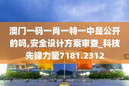 澳門一碼一肖一特一中是公開的嗎,安全設計方案審查_科技先鋒力量7181.2312