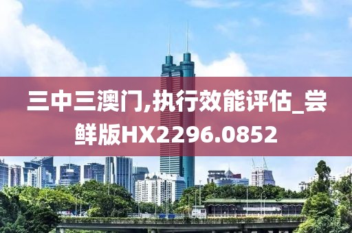 三中三澳門,執行效能評估_嘗鮮版HX2296.0852