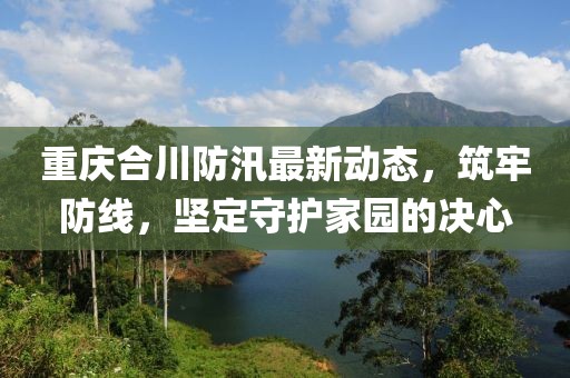 重慶合川防汛最新動態，筑牢防線，堅定守護家園的決心