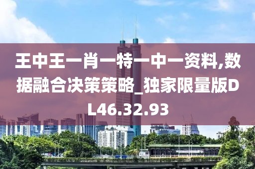 王中王一肖一特一中一資料,數據融合決策策略_獨家限量版DL46.32.93