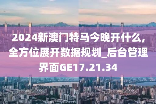 2024新澳門特馬今晚開什么,全方位展開數據規劃_后臺管理界面GE17.21.34