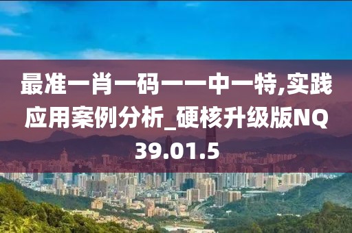 最準一肖一碼一一中一特,實踐應用案例分析_硬核升級版NQ39.01.5