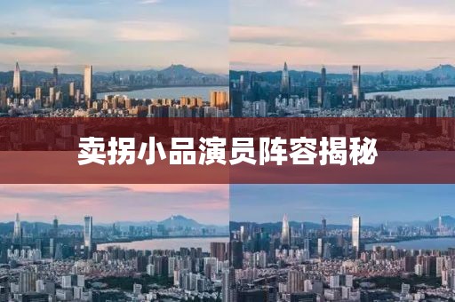 賣拐小品演員陣容揭秘