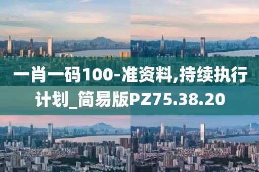 一肖一碼100-準資料,持續執行計劃_簡易版PZ75.38.20